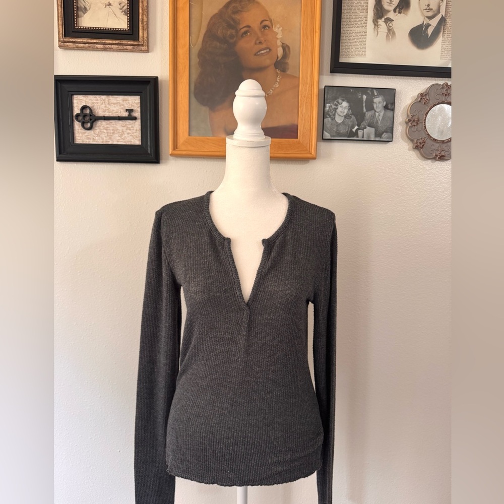 Urban Outfitters Charcoal Long Sleeve Top
